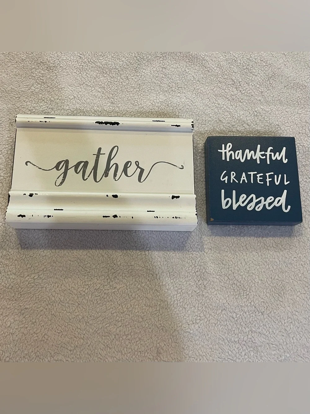 Farmhouse Gather Thankful Grateful Blessed Fall Thanksgiving Decor Set